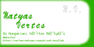 matyas vertes business card